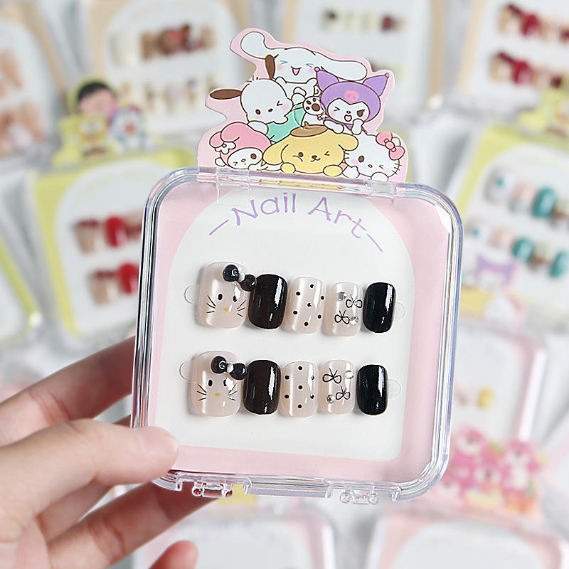 T017 black hello kitty-512 years old-10 gift boxes jelly glue