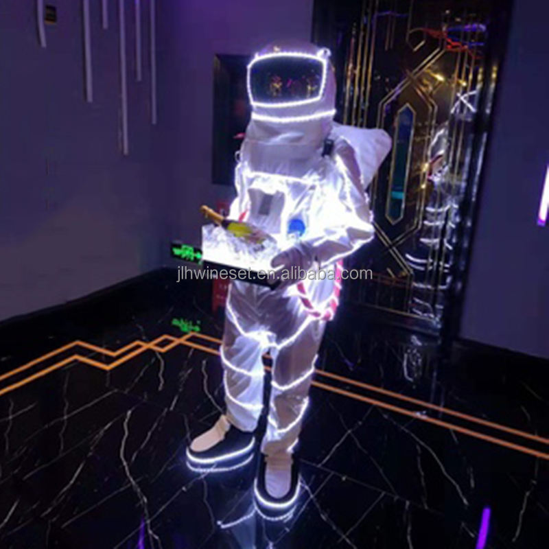 Glowing space suit