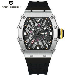 <span class=keywords><strong>PAGANI</strong></span> DESIGN 1738高級新着カスタムロゴ工場卸売販促用メンズクォーツ時計シリコンストラップ付き