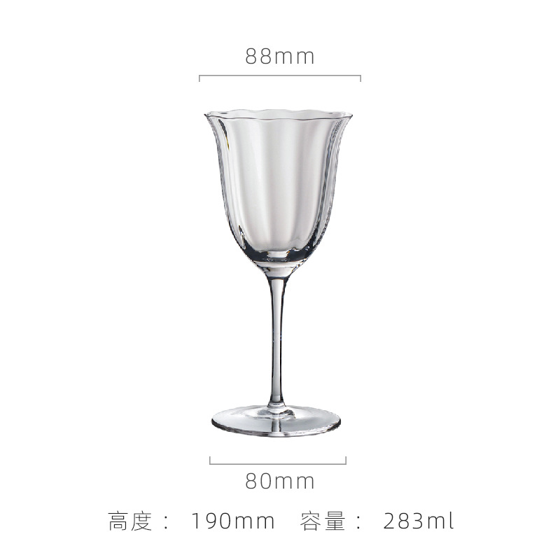 Verre à vin transparent