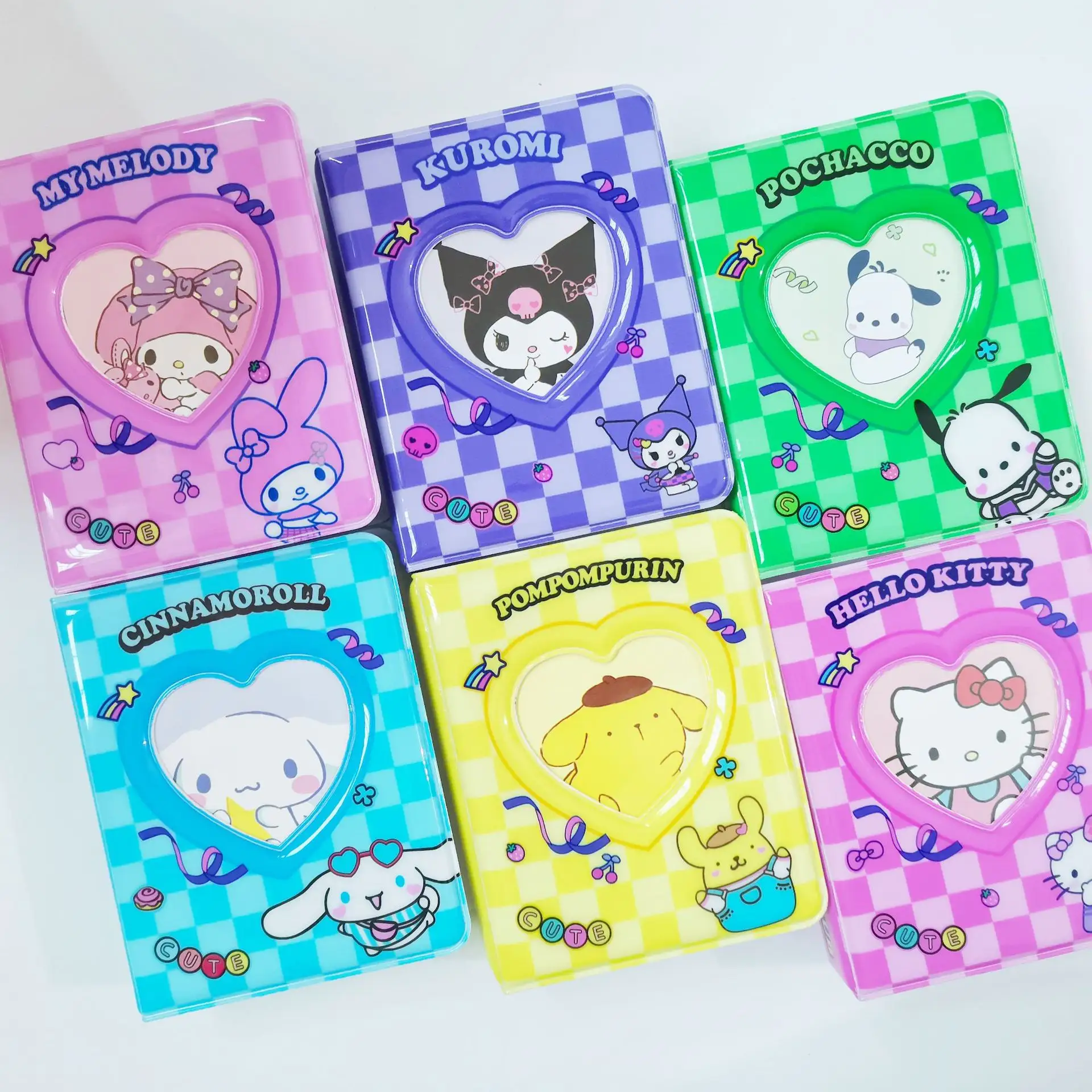 Cute Sanrio 3-Inch Polaroid Kuromi Storage Card Album with Mini Star Chasing Creative High Beauty PVC Cover