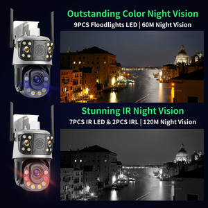2 Way Audio 9MP 3Lens 50X Zoom Human Detection Wifi 4G Connection PTZ <strong>Camera</strong> Outdoor - Product Image 4