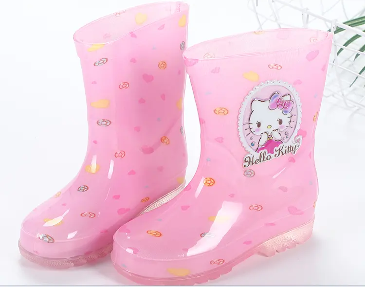 2022 scarpe da pioggia impermeabili per bambini stivali da pioggia antiscivolo da passeggio per bambini PVC cartoon