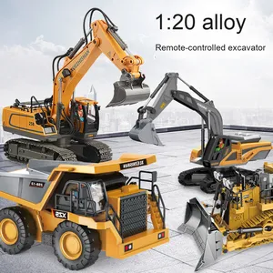 2.4G elektrikli uzaktan kumanda alaşım iş makinesi ekskavatör buldozer sürüklenen özelliği RC araba modeli oyuncak Boys için - Product Image 2