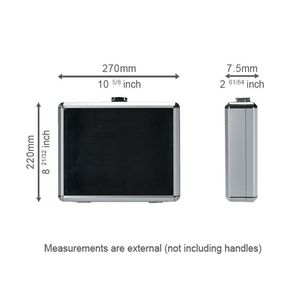 铝制小银储物盒透明工具箱透明顶部储物展示演示奖章 - Product Image 2