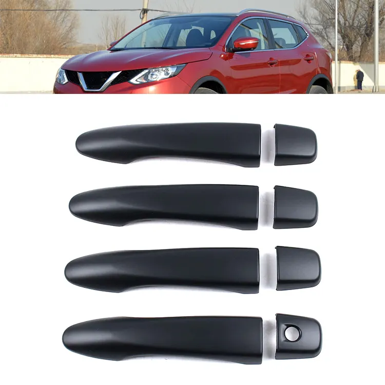 Глянцевая черная внешняя дверная ручка 4 шт. защитный чехол для автостайлинга аксессуары для Nissan Qashqai 2016