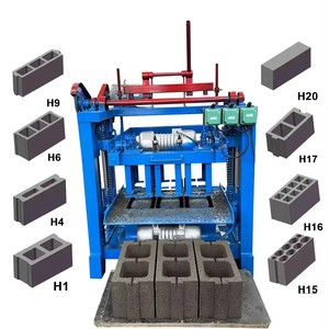 Motor diésel eléctrico 4-35 máquina de bloques huecos de cemento de hormigón fijo pavimentadora máquina de fabricación de ladrillos máquina de corte de ladrillos - Product Image 5