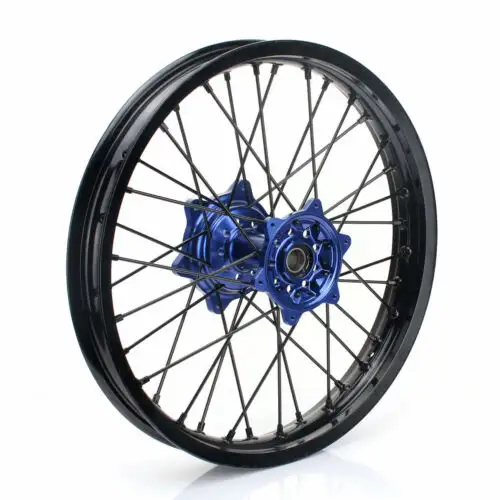 Ön 21 "arka 19" komple tekerlek seti jantlar Yamaha YZF 250 450 için YZ250F YZ450F mavi hub