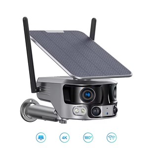 กล้องเลนส์คู่4K 8MP เลนส์คู่มุมมองกว้างพิเศษกล้องเลนส์คู่ IP Wi-Fi 4G PTZ กล้องเลนส์คู่4K พร้อมแผงโซลาร์เซลล์ - Product Image 2