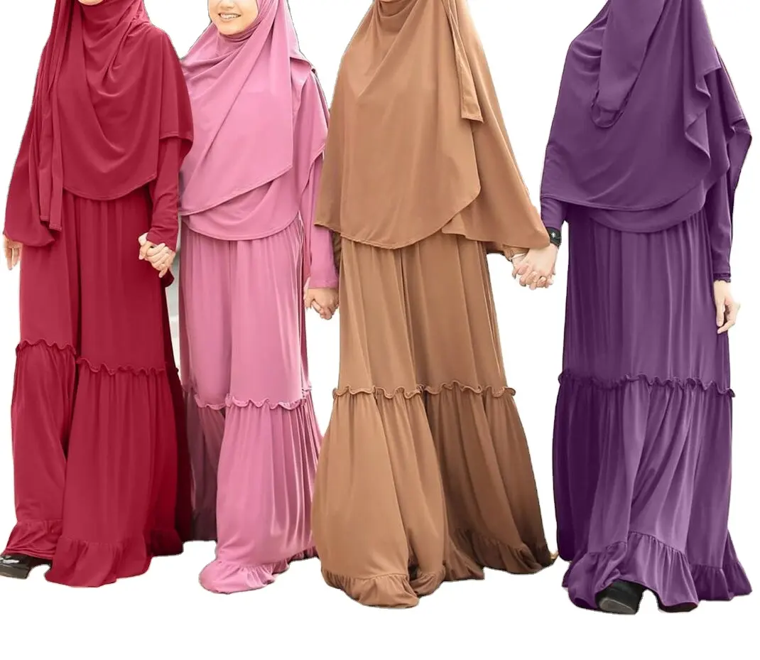 Di modo del commercio all'ingrosso Africa abbigliamento islamico abaya manica lunga medio oriente le donne in India Pakistan abbigliamento poliestere vestito
