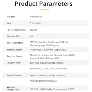 Mô Đun Camera MIPI Một Mắt AN5641 <span class=keywords><strong>5</strong></span> Triệu Với Chip OmniVision CMOS Cảm Biến Hình Ảnh OV5640 - Product Image 4