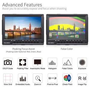 FEELWORLD FW760 kamera monitörü 7 "IPS ultra-ince tasarım 1920*1200 full hd video monitörü av hdmi girişleri ile dslr alan monitörü - Product Image 3