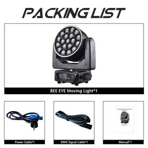 RZ 19 X15W RGBW 4 IN1 <span class=keywords><strong>LED</strong></span>-Punkts teuerung DMX512 <span class=keywords><strong>LED</strong></span>-Streifen ring effekt Wasch zoom Bee Eye Moving Head Light für KTV Party Concert - Product Image 6
