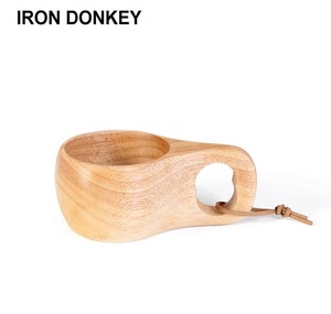 Irondonkey oem לוגו 240 עץ מלא קפה מים בקבוק בידוד שתייה מים זוג אנטי קרקפת עץ רטרו ספל