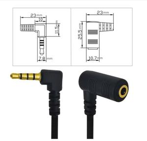 <strong>Headphone</strong> Extension Cable 4 Pole Audio Stereo 3.5mm Male to Right Angle Female M/F Plug Adapter Converter - Product Image 6