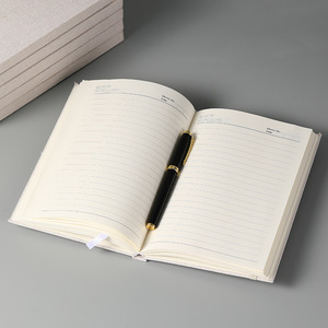 A5 Lino Diario Cuaderno Diarios Logotipo personalizado Cuaderno Calendario Planificador Bloc de notas para la escuela del maestro - Product Image 4