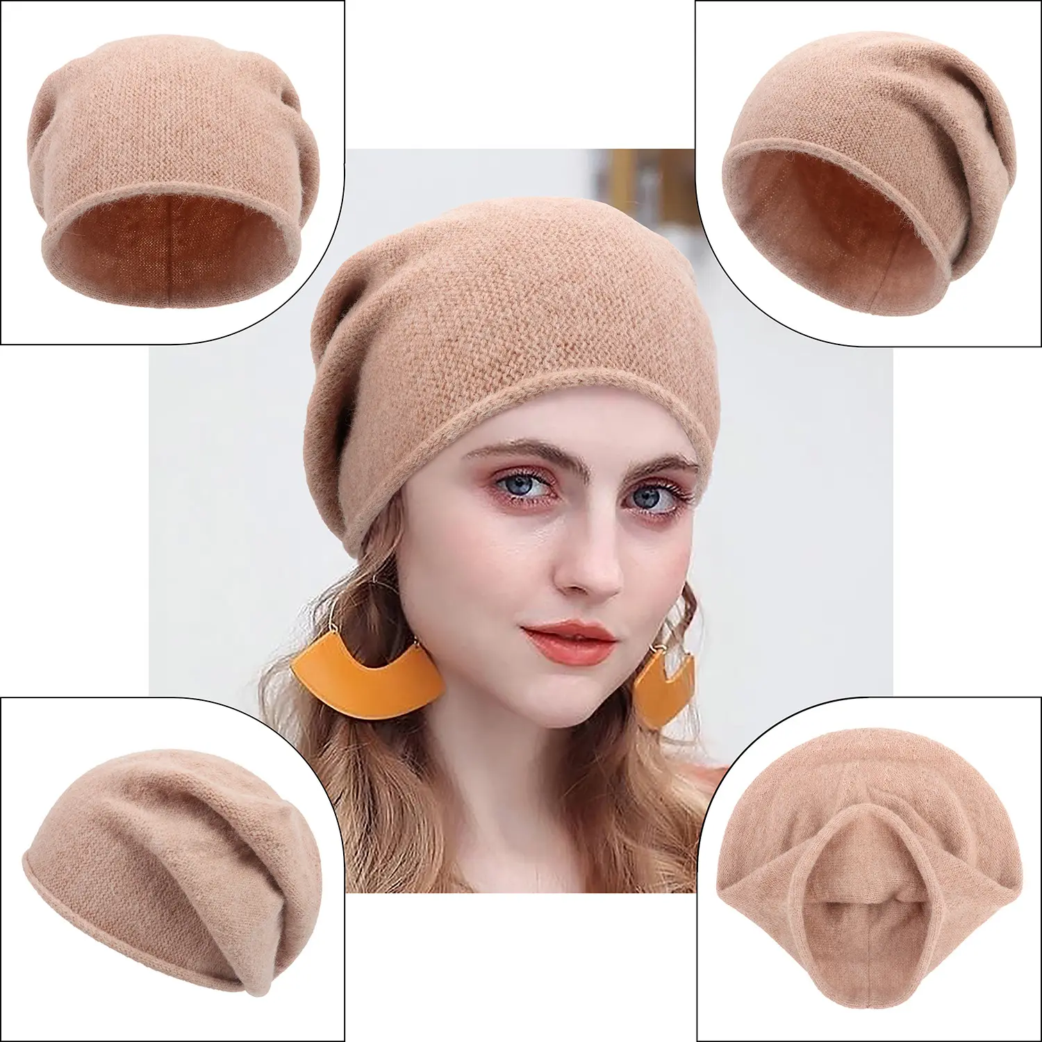 Haute qualité couleur unie unisexe tricot chapeaux laine tricoté cachemire bonnet tricot chapeaux laine tricoté cachemire bonnet
