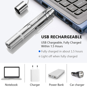 Mini USB Aufladen Laserlicht Zeiger 5 Muster LED Licht Taschenlampe Cat Laser Zeiger Spielzeug laser mit UV-Licht und Taschenlampe - Product Image 4