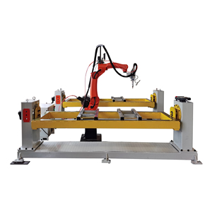 Industriale 6 assi Robot braccio di saldatura Robot con posizionatore Raycus fibra/Mig Tig CO2 automatico di programmazione sistema di saldatura
