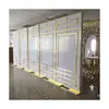 Modern Rectangular White PVC Panel with Gold Edge Popular Wedding Backdrop Stage for Wedding Decorations