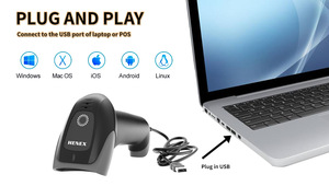 New Fashion HC-3206 1D CCD Barcode Scanner High Elasticity Button Large Capacity Battery Wired QR <strong>Code</strong> Reader USB Stock Scanner - Product Image 4
