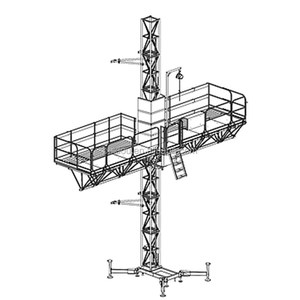 Plataforma de trabajo de elevación de andamios para trabajos de construcción y aplicaciones de escenario oscilante - Product Image 1