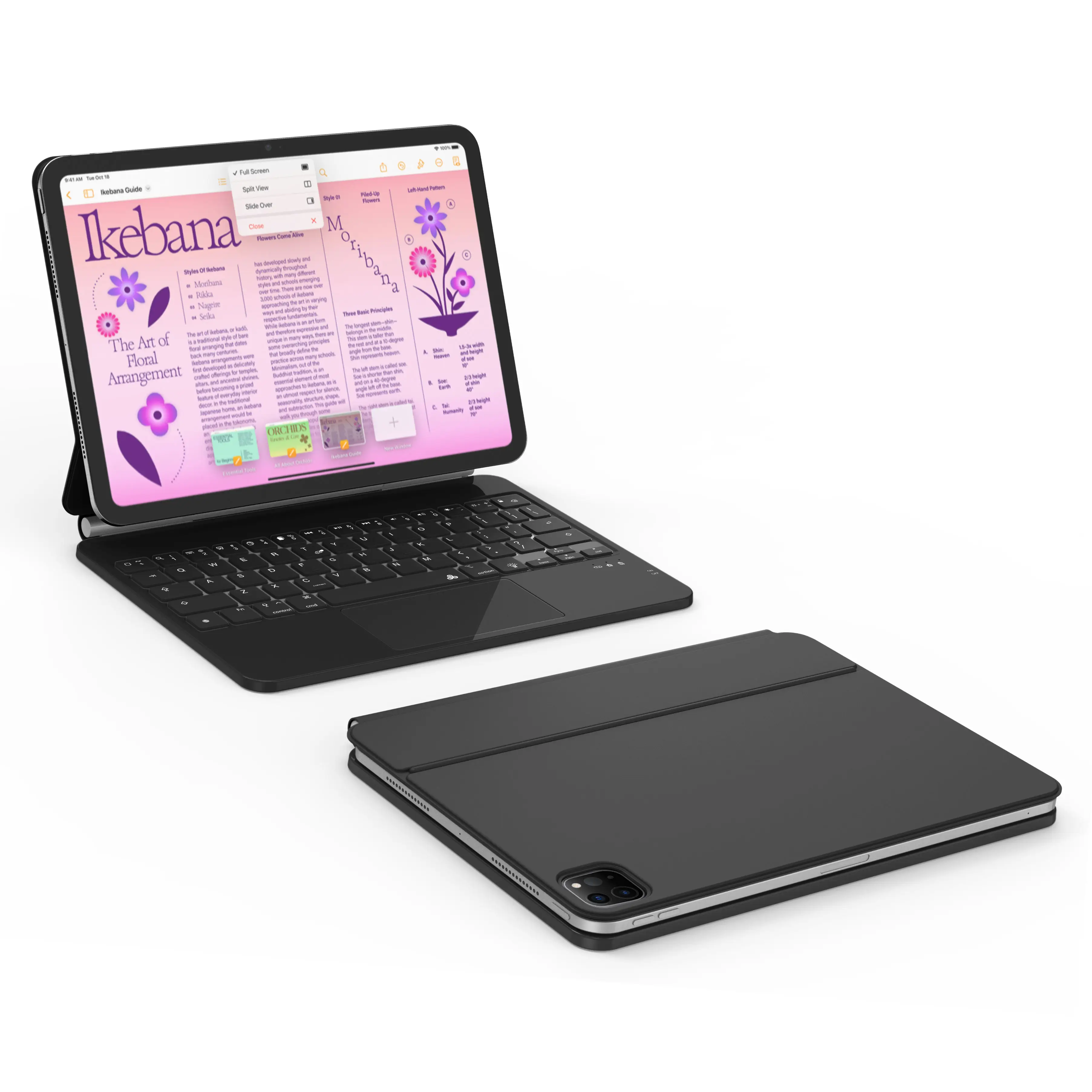 2024 Hoge Kwaliteit Beilun Fabriek Nieuwe Slimme Draadloze Magnetische Smart Trackpad Custom Magische Toetsenbord Case Voor Ipad