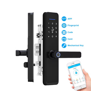 Most Popular TTlock <strong>Blue</strong> Tooth App Digital <strong>Locks</strong> Biometric Fingerprint Handle Smart <strong>Lock</strong> With Rfid Ic Card <strong>Key</strong> Code or Tuya Wifi - Product Image 1