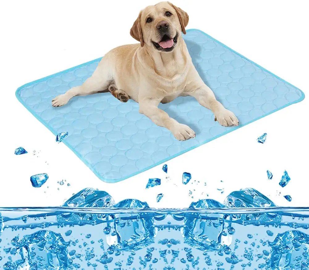 Esterilla de refrigeración de mascotas, esterilla de gel activado a presión sin congelamiento, para perrera, sofá, cama, suelo, asientos de coche