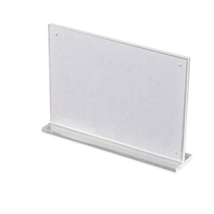 A4 A5 A6 một bên t hình dạng dấu hiệu Acrylic chủ với từ ngang Máy tính để bàn biển quảng cáo hiển thị Acrylic đứng - Product Image 1