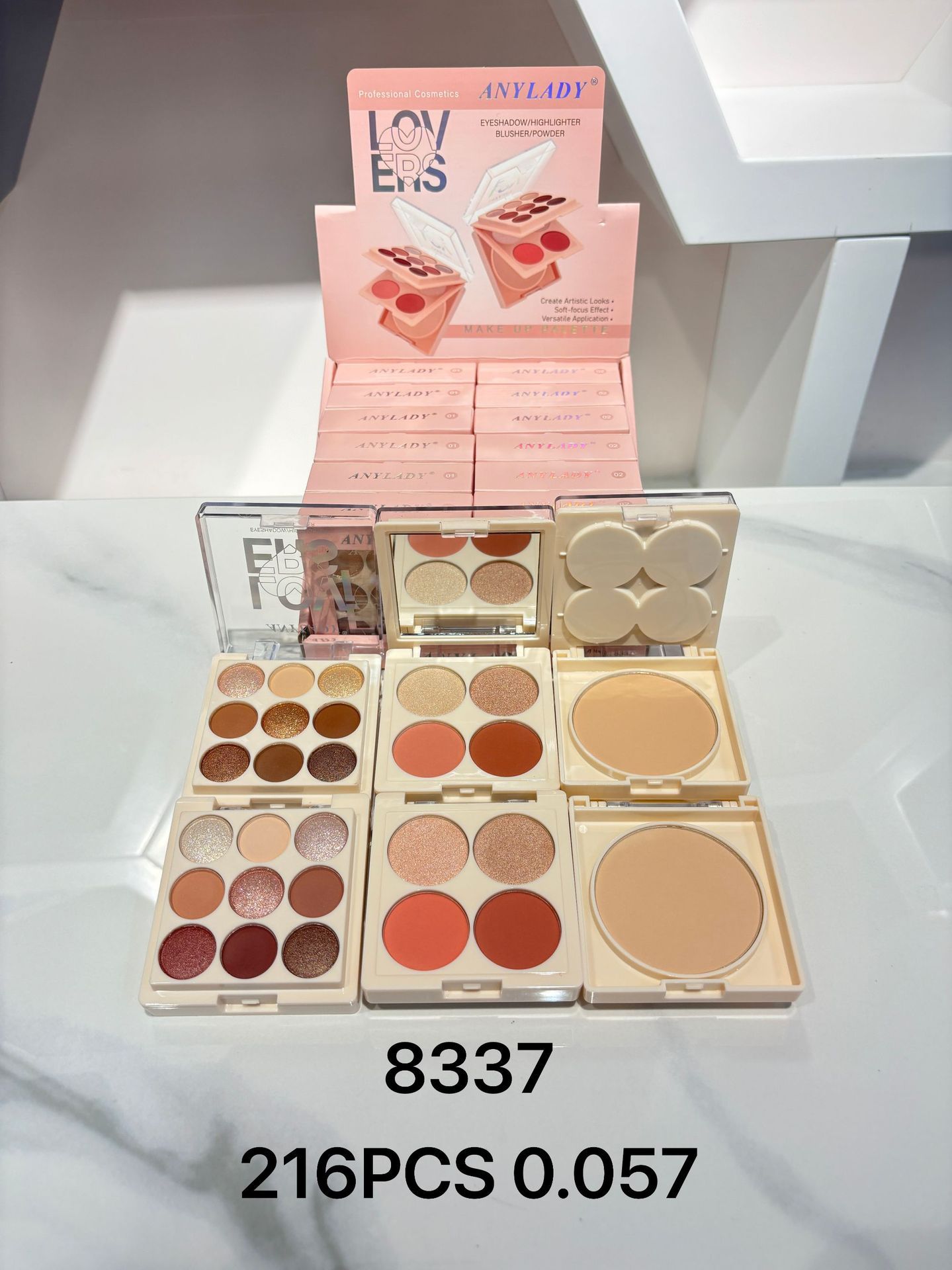 8337 caja de maquillaje de tres capas