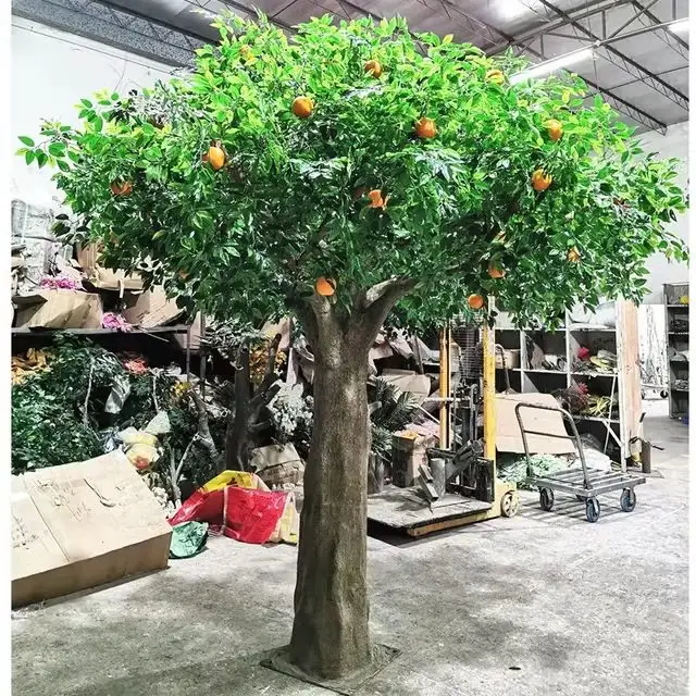 Samger — arbre orange artificiel vert, simulation d'arbre fruit pour décoration