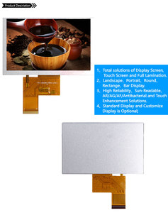 Interfaz RGB estándar pantalla LCD casa inteligente 650NITs pantalla táctil 800x480 módulo LCD TFT de 5 pulgadas - Product Image 4