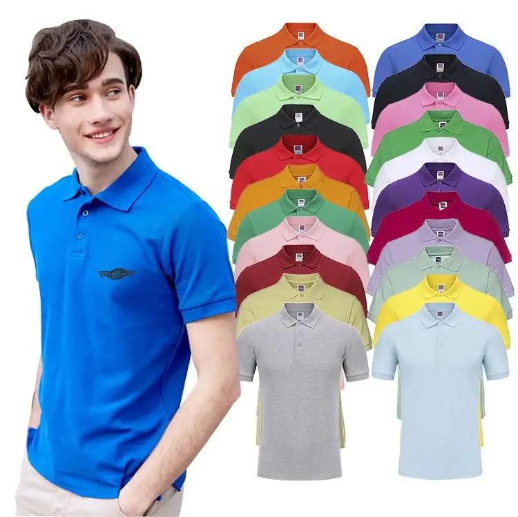 Camiseta de cuello Polo de alta calidad para hombre, camiseta con Logo personalizado, con cuello