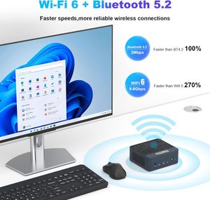 AWOW HI12ミニPC Intel Core I5 12600H(12C/16T 4.5GHz) 16GB DDR4 512GB PCIe3.0 SSDトリプルディスプレイ4K RJ45 2.5G LANタイプC新品 - Product Image 6