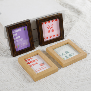 Bằng Gỗ Nhỏ Chèn Khung Ảnh 3-Inch Polaroid Khung Ảnh Quà Tặng <span class=keywords><strong>Mini</strong></span> Từ Tủ Lạnh Nhãn Dán - Product Image 4