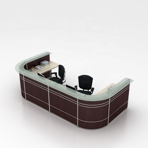信达现代椭圆形沙龙接待台设计小型接待台 - Product Image 3