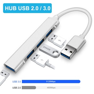 USB 3.0/Typ C bis 4 USB-Anschlüsse Tragbare Lade-OTG-Adapter Docking station USB-Expander mit mehreren Anschlüssen und Netzteil - Product Image 3
