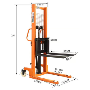 2.0t 2m餐厅用液压手动堆垛机叉车具有竞争力的价格到达堆垛机 - Product Image 2