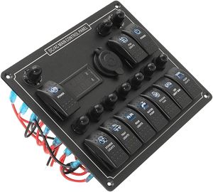 10 Gang Marine <strong>Switch</strong> Panel Usb Fast Dual Charger <strong>Socket</strong> Panel <strong>With</strong> Light <strong>Multi</strong> <strong>Function</strong> Boat <strong>Switch</strong> Panel Marine Power System - Product Image 4