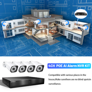 WESECUU Mejor Calidad Precio más barato Sistema de cámara de seguridad Poe Ip 5MP 8MP 4ch POE Cámara Cctv Kit de cámara - Product Image 4