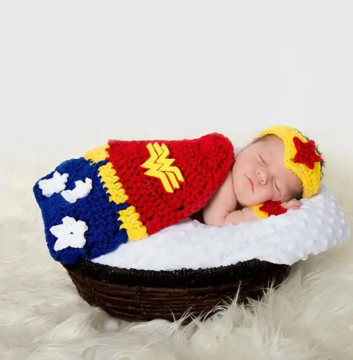 Moco-Disfraz de superhéroe para bebé recién nacido, accesorios de fotografía, conjunto de vestido y cubierta de pañal, novedad de 2020