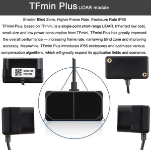 TFmini Plus Laser Lidar Range Finder Sensor <strong>UART</strong> I2C IIC I/O 0.1m~12m IP65 Waterproof Dustproof TOF LiDAR Module for <strong>Arduino</strong>