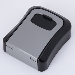 Caja de código de 4 dígitos, instalación gratuita, caja de llaves con contraseña para exteriores, gancho de bloqueo extendido, almacenamiento de llaves colgantes de alambre de acero, llave impermeable