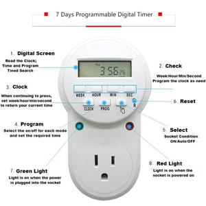 Interruttore di trasferimento automatico Timer 15A 220V automatico acceso/spento il secondo interruttore Timer digitale programmabile LCD settimanale - Product Image 4