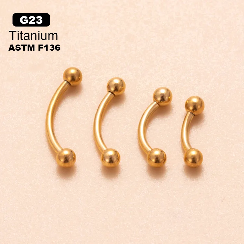 Bijoux de piercing en titane G23 ASTM F136 boucle d'oreille cartilage hélice à filetage interne labret à lèvres clou sourcil anneau fer à cheval