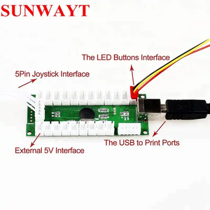 ZERO DELAY 1 PLAYER LED ILLUMINATED <strong>ARCADE</strong> USB ENCODER for <strong>ARCADE</strong> GAME MACHINE - Product Image 5