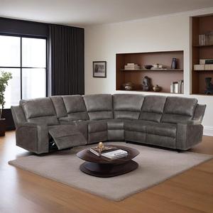 Hot bán hiện đại thoải mái cắt góc ngồi có thể ngả <span class=keywords><strong>sofa</strong></span> Set nối dài giữ cốc gỗ đồ nội thất phòng khách 7016 - Product Image 5