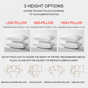 Luxury Single Goose Down Pillow for Five-Star Hotels Cotton Neck Care with Cartoon and Geometric Patterns <strong>Aids</strong> <strong>Sleep</strong> - Product Image 5