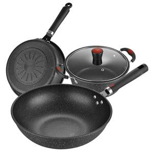 調理器具鍋と鍋ノンスティックポットと鍋セットノンスティックストーン調理器具キッチンクッキングセット3個 - Product Image 1